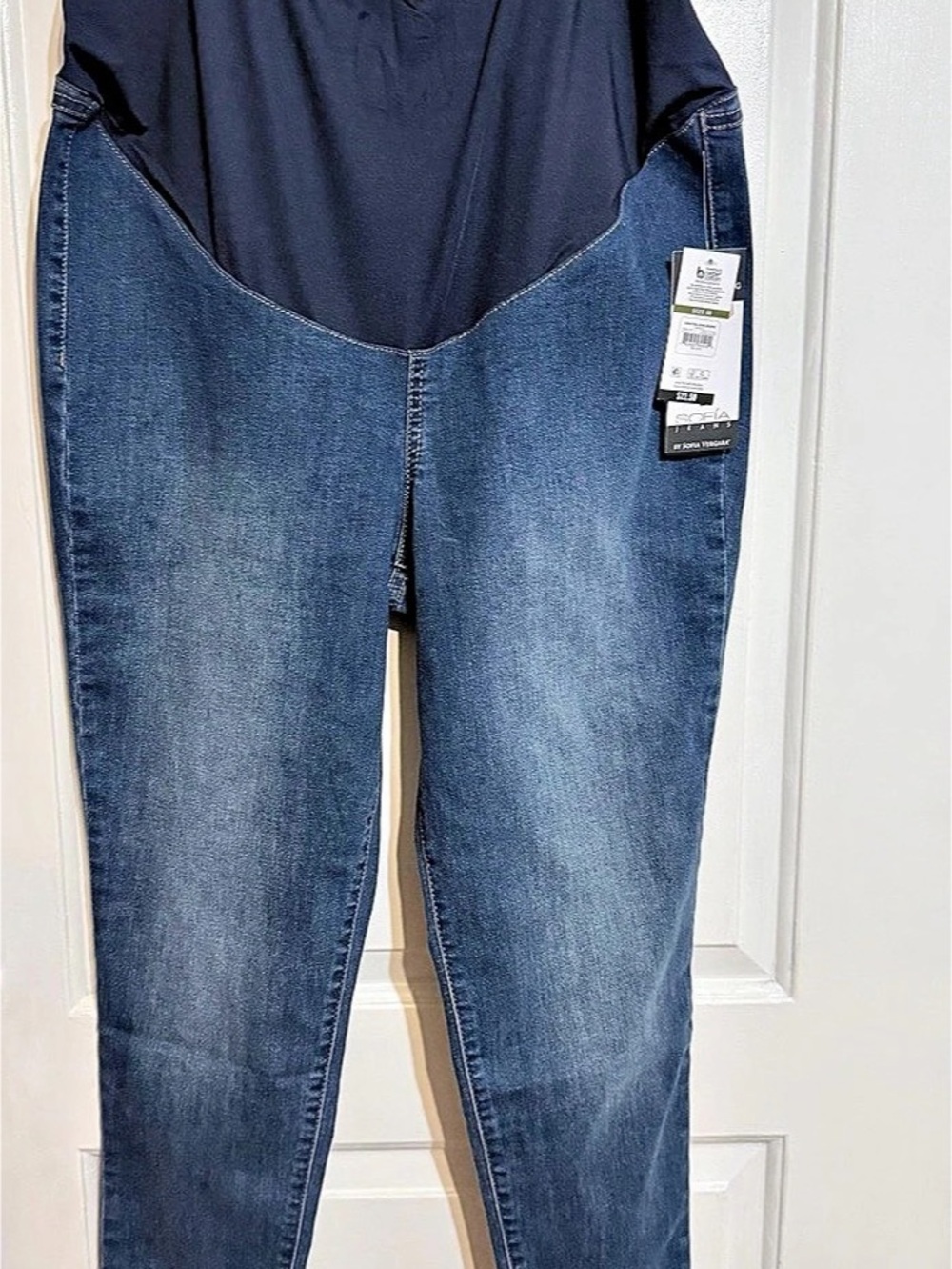 Sofia Jeans by Sofia Vergara Curvy Full Panel Jegging Blue & Navy 18 NWT